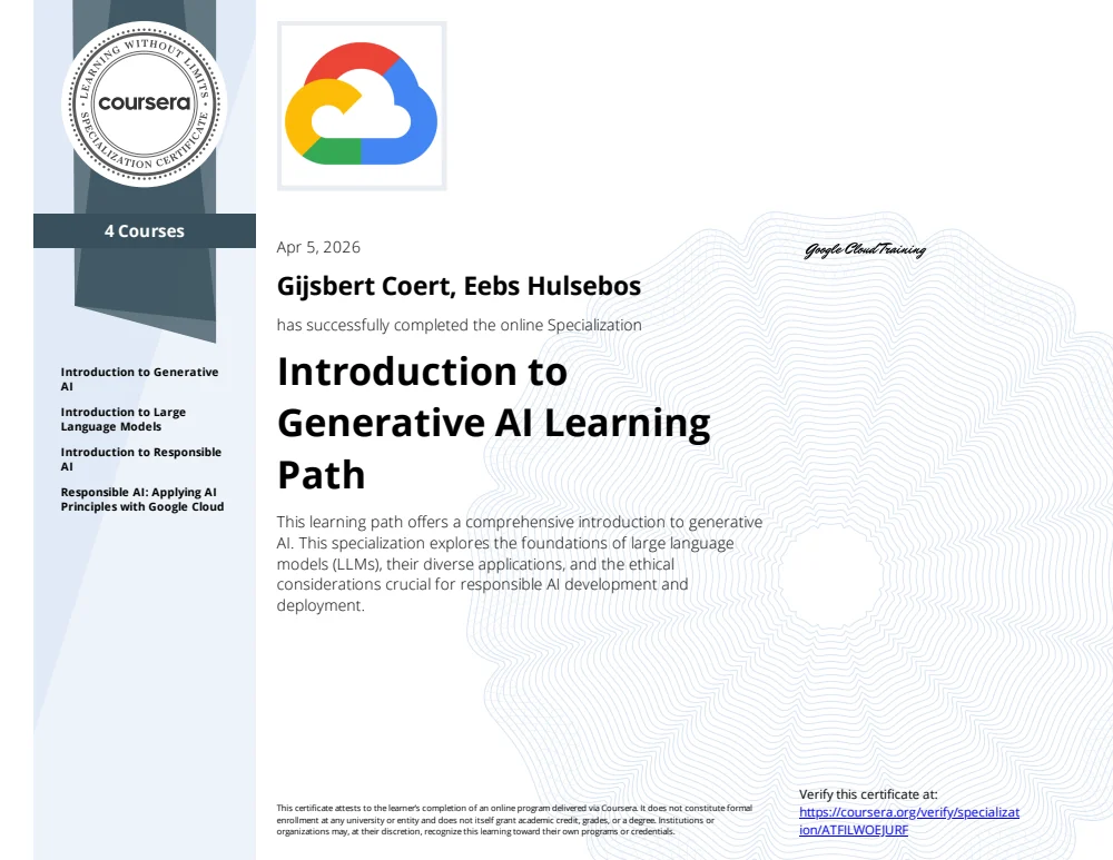Introduction to Generative AI Learning Path Specialization
